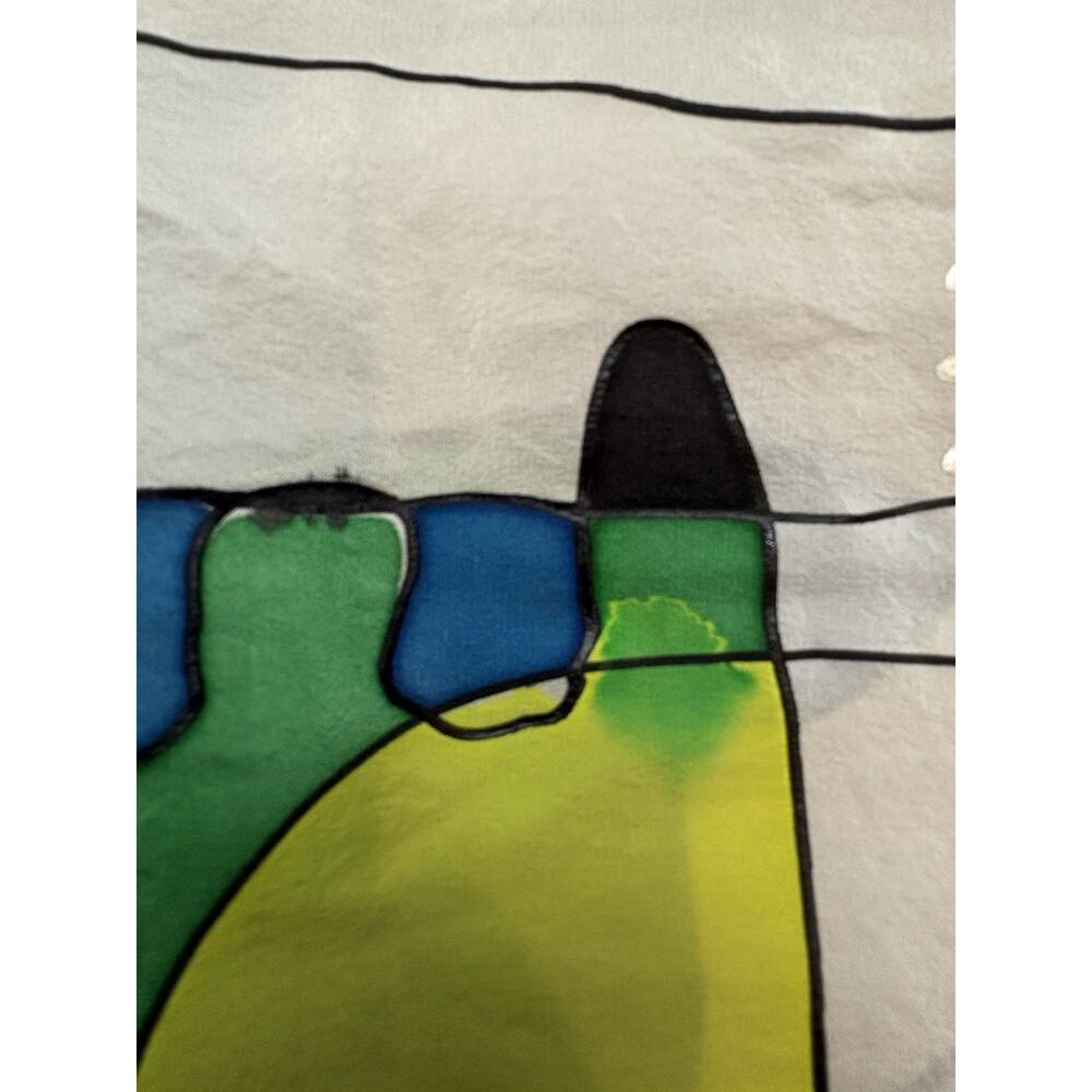 Joan Miro Art Scarf Abstract-Eyes-58”X 11”-Multicolored-stain - Picture 4 of 11